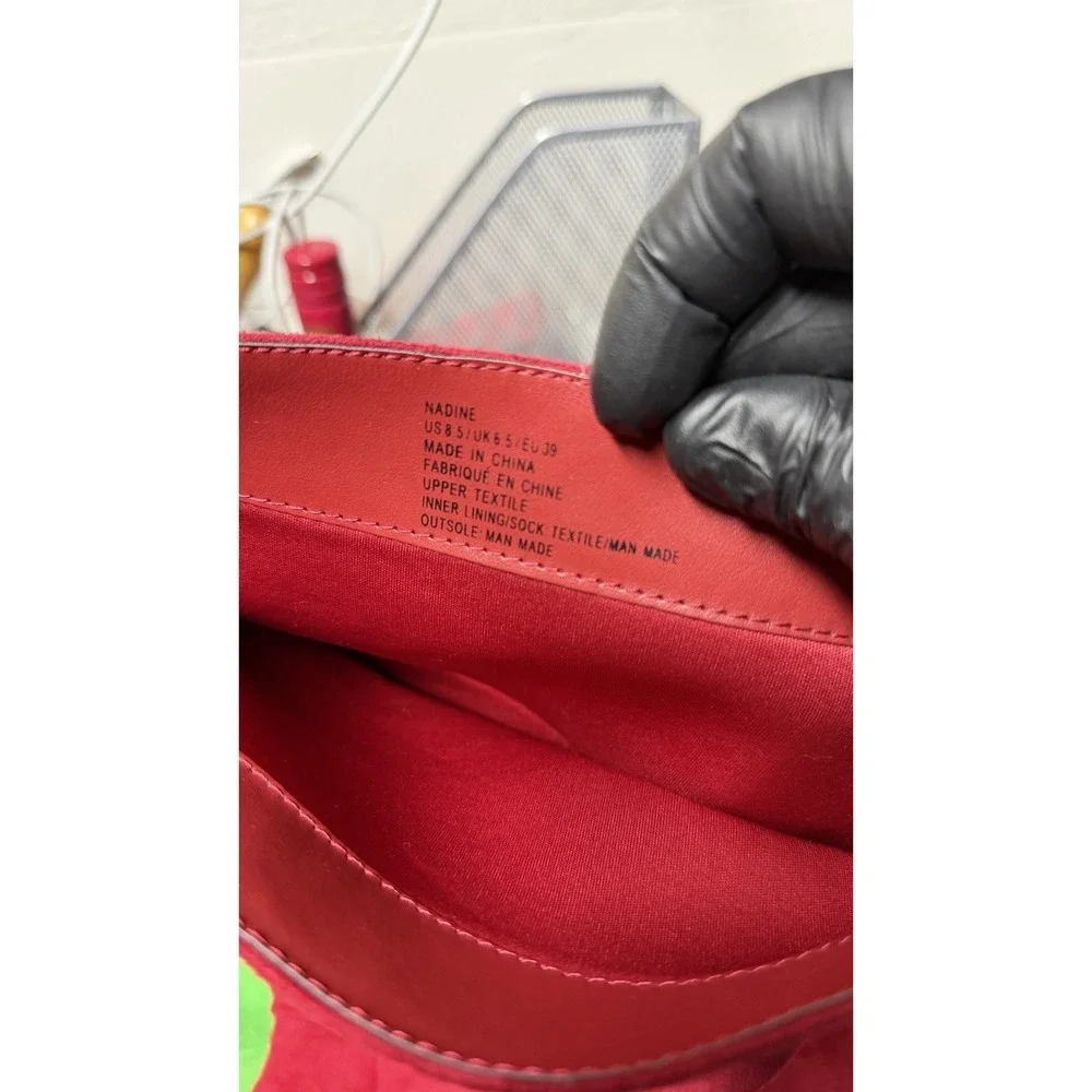 Red Over The‎ Knee Boots Nadine Size 8.5 EU 39 Stiletto Heels